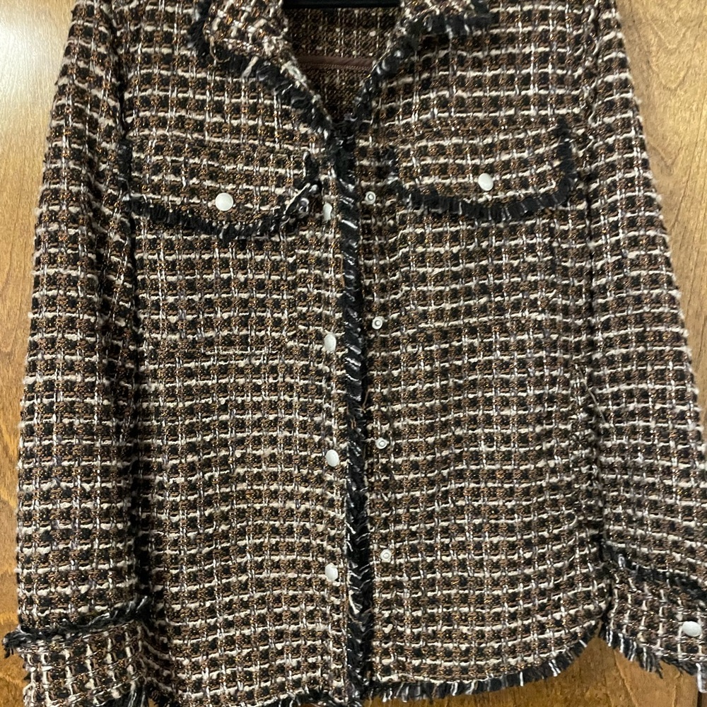 Tweed shacket